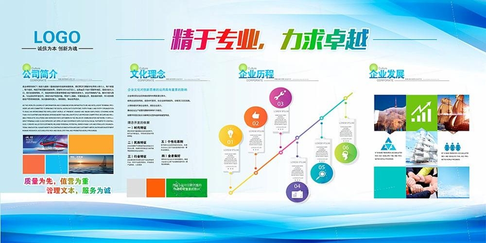 企业公司简介文化发展历程展板 (5)