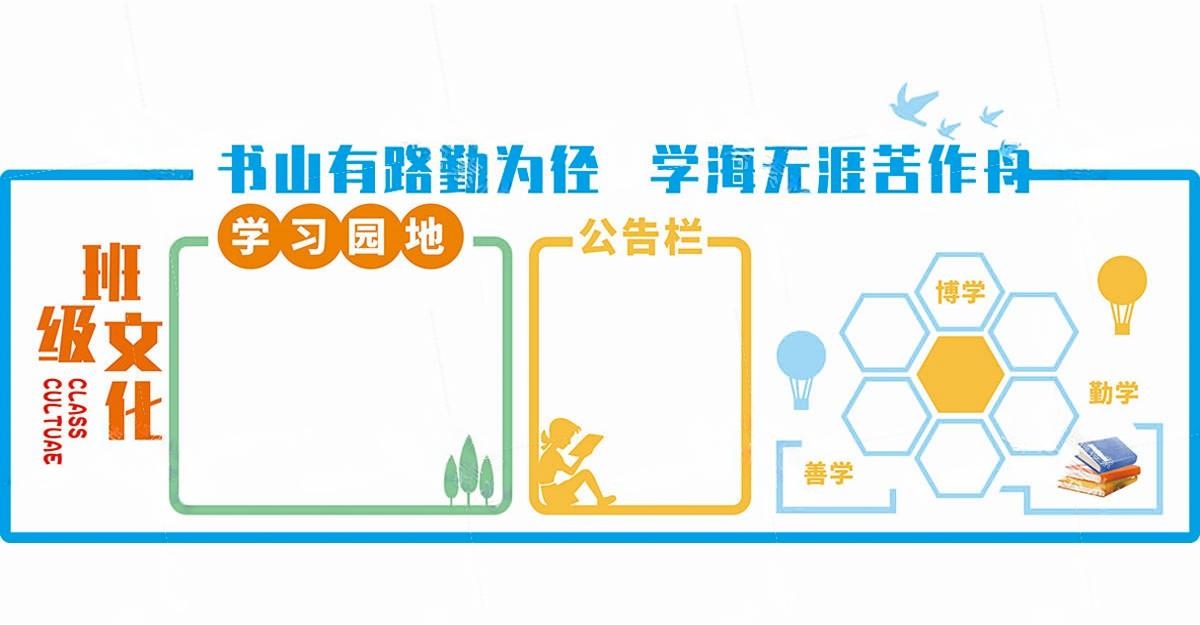学校校园班级学习园地文化墙 (3)