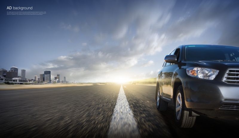 动感酷炫汽车户外广告宣传背景海报 (1)