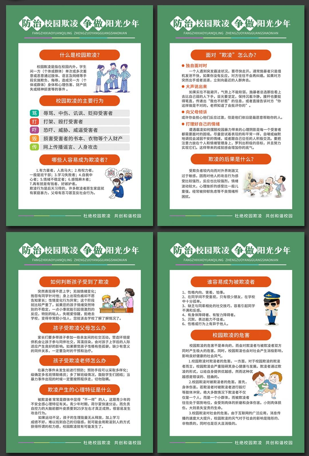 预防反对校园欺凌暴力套图挂画 (2)