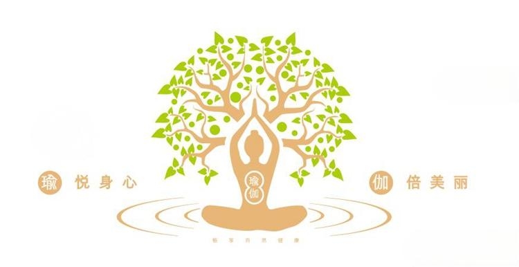 瑜伽培训班教室背景形象文化墙 (23)