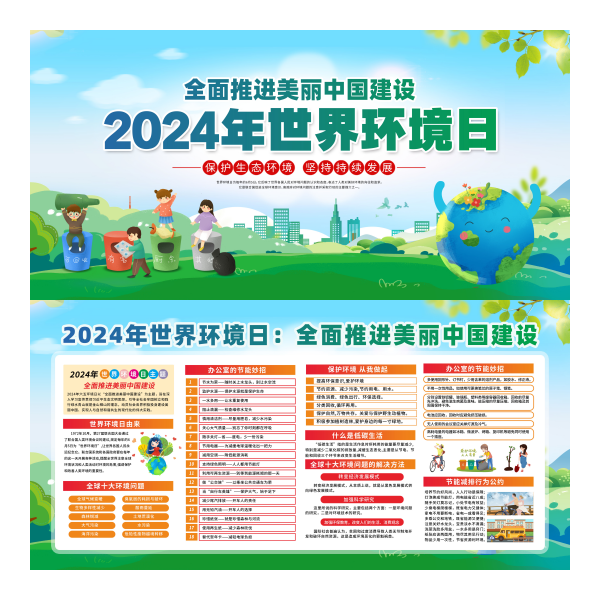 2024年世界环境日展板海报宣传栏六五环境日图片素材6