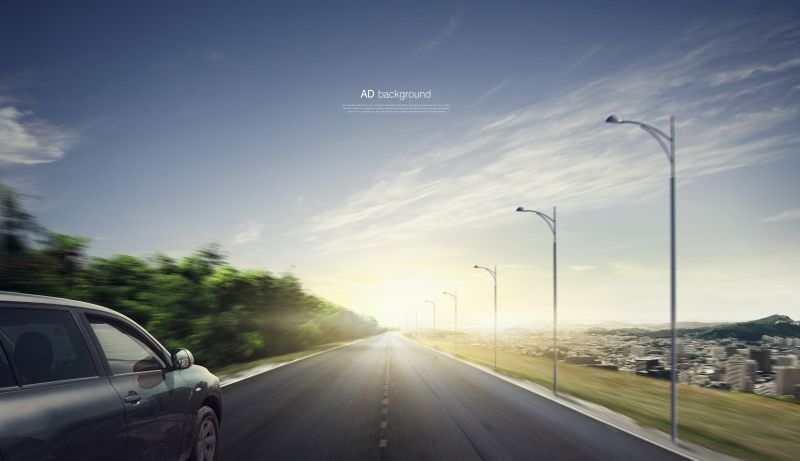 动感酷炫汽车户外广告宣传背景海报 (19)