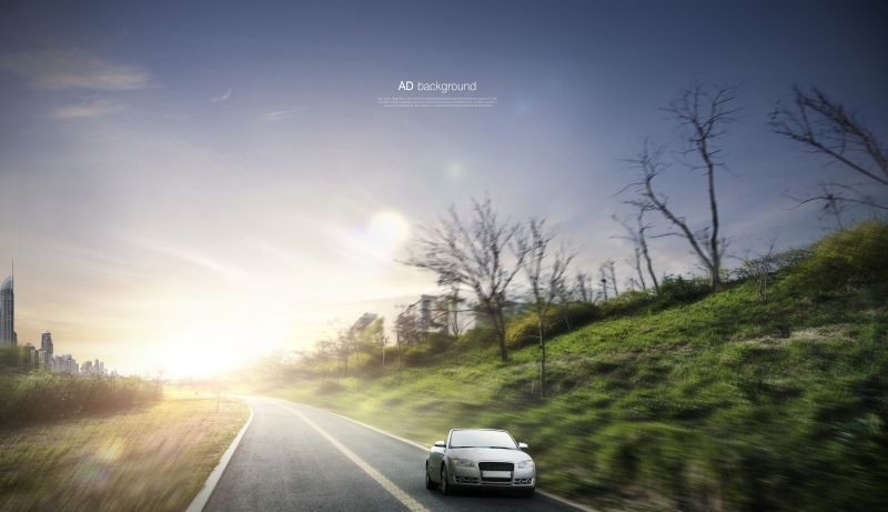 动感酷炫汽车户外广告宣传背景海报 (14)