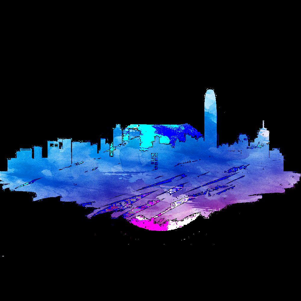 城市剪影PNG免抠元素