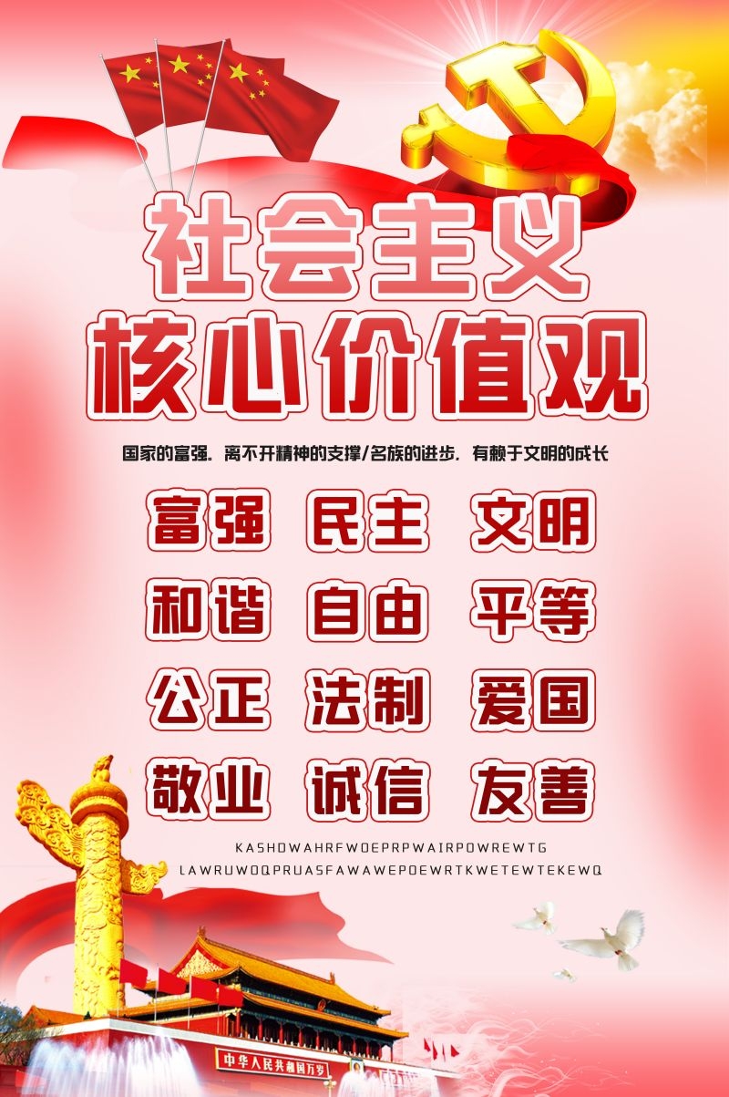 社会主义核心价值观宣传海报展板