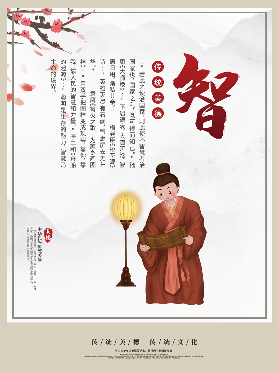 校园学校文化品德教育国学礼仪道德文明挂画海报模板素材 (8)