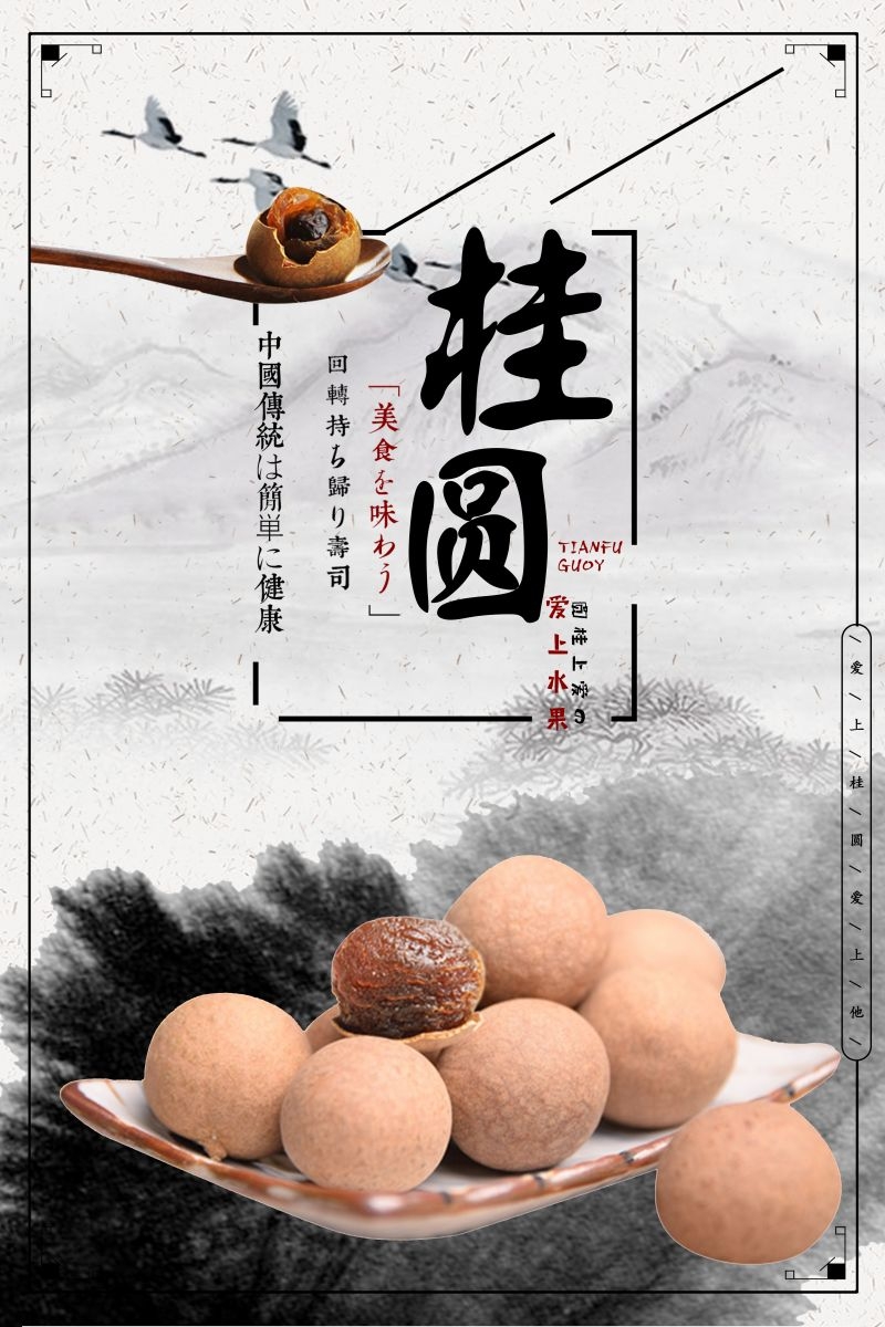 桂圆龙眼水果促销宣传单广告设计素材 (33)