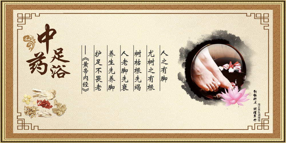 中医养生道馆足疗足浴养生壁画海报 (6)