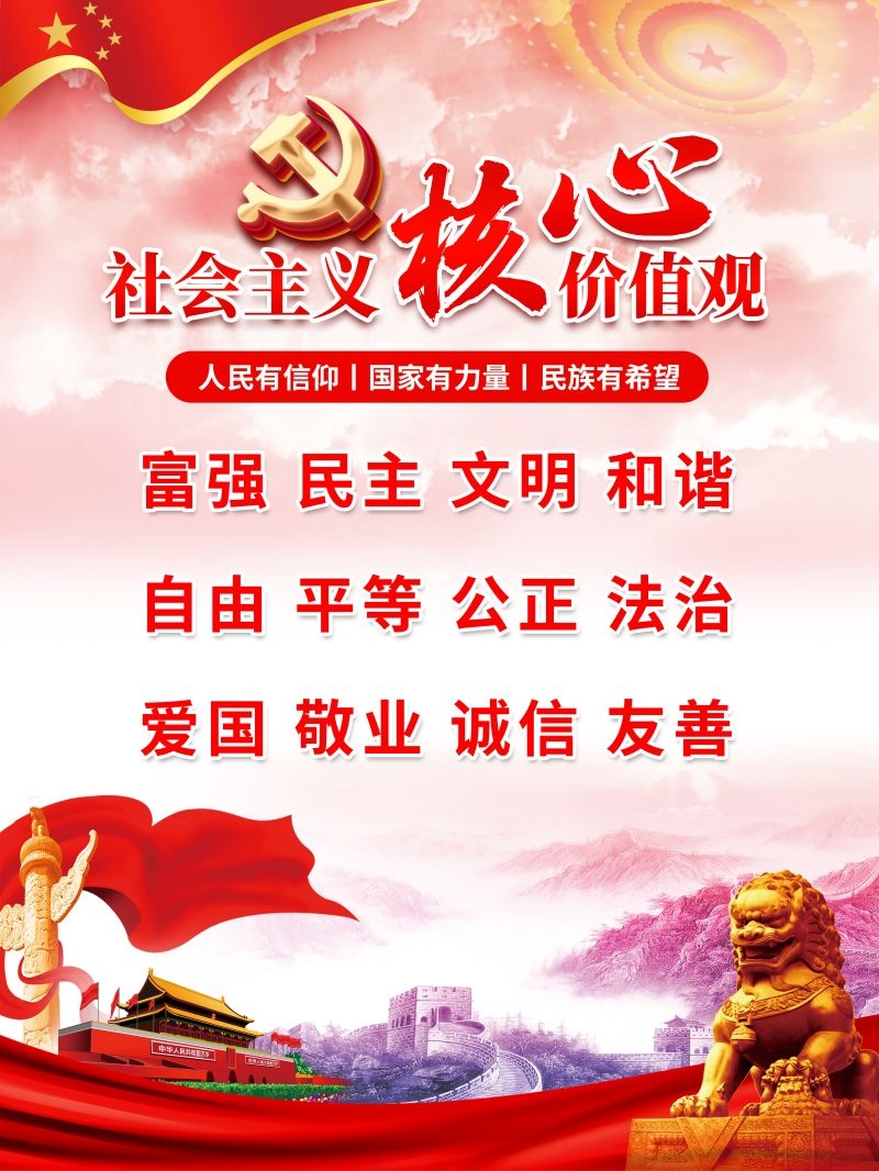 社会主义核心价值观宣传海报展板