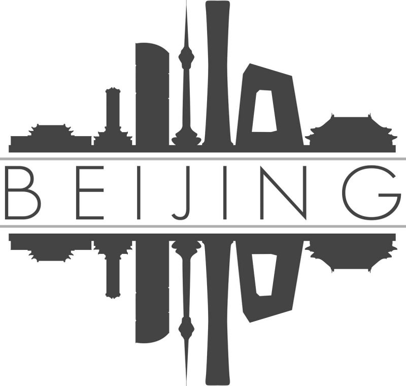 北京城市建筑剪影插画线稿平面海报素材 (40)