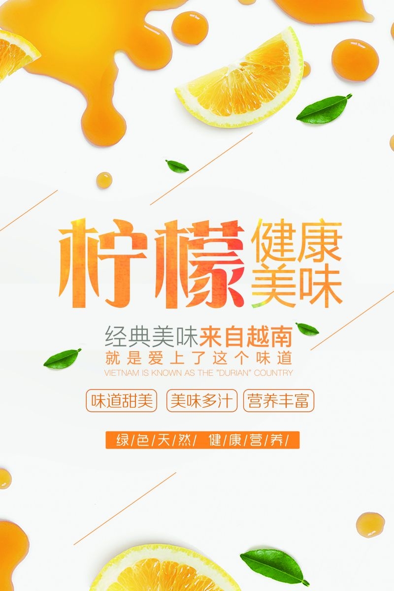 柠檬柠檬汁饮品促销宣传单广告设计素材