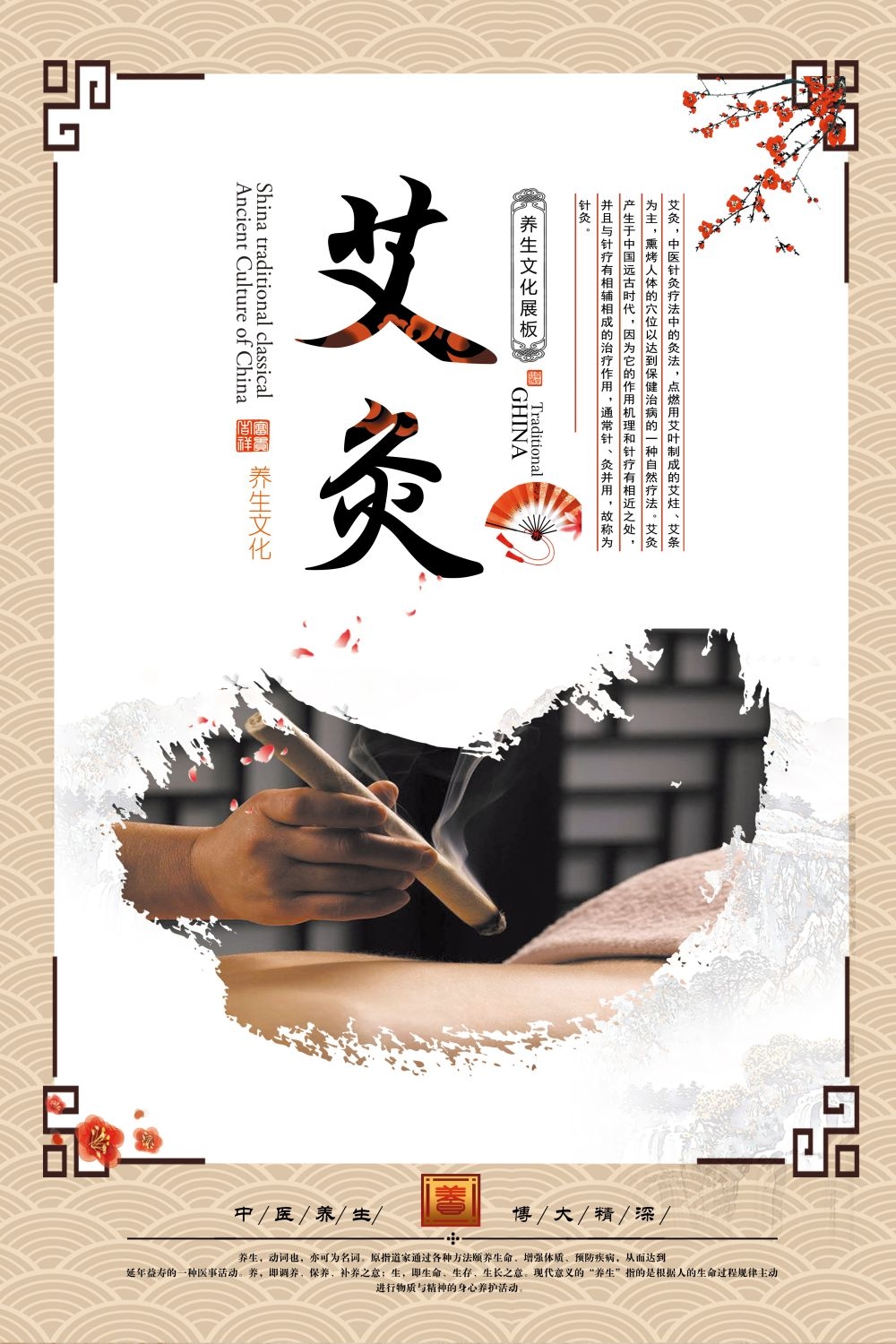 中药养生保健针灸理疗医院药房中医文化宣传挂画海报展板素材