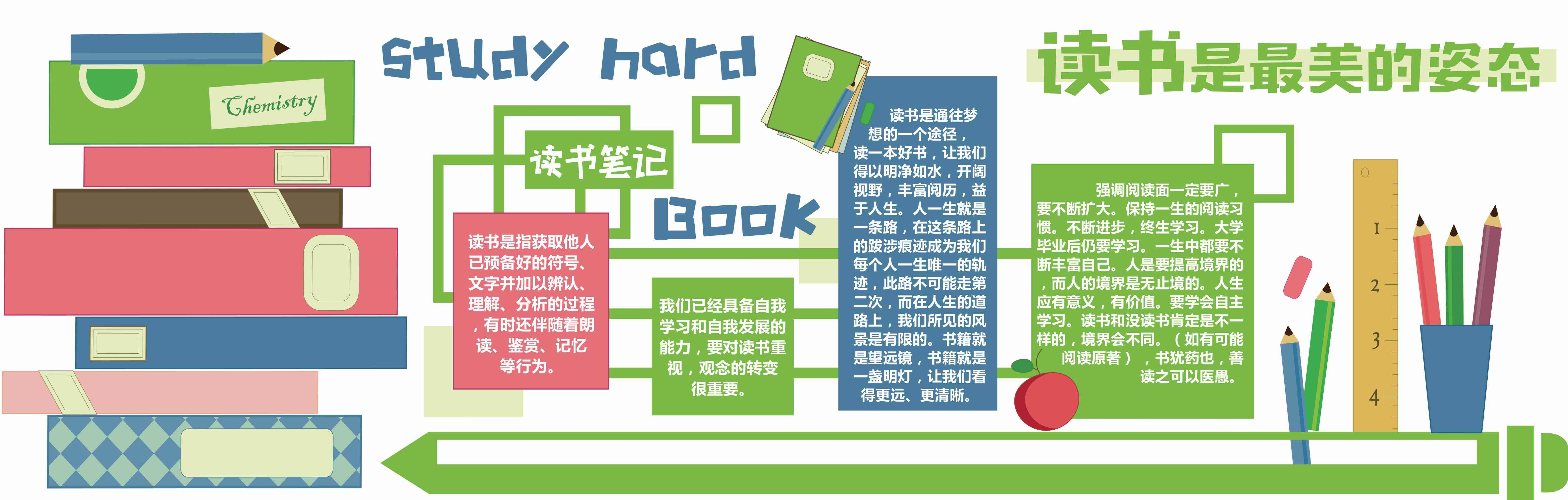 学校文化墙学习园地幼儿园中小学教育展板设计素材源文件5