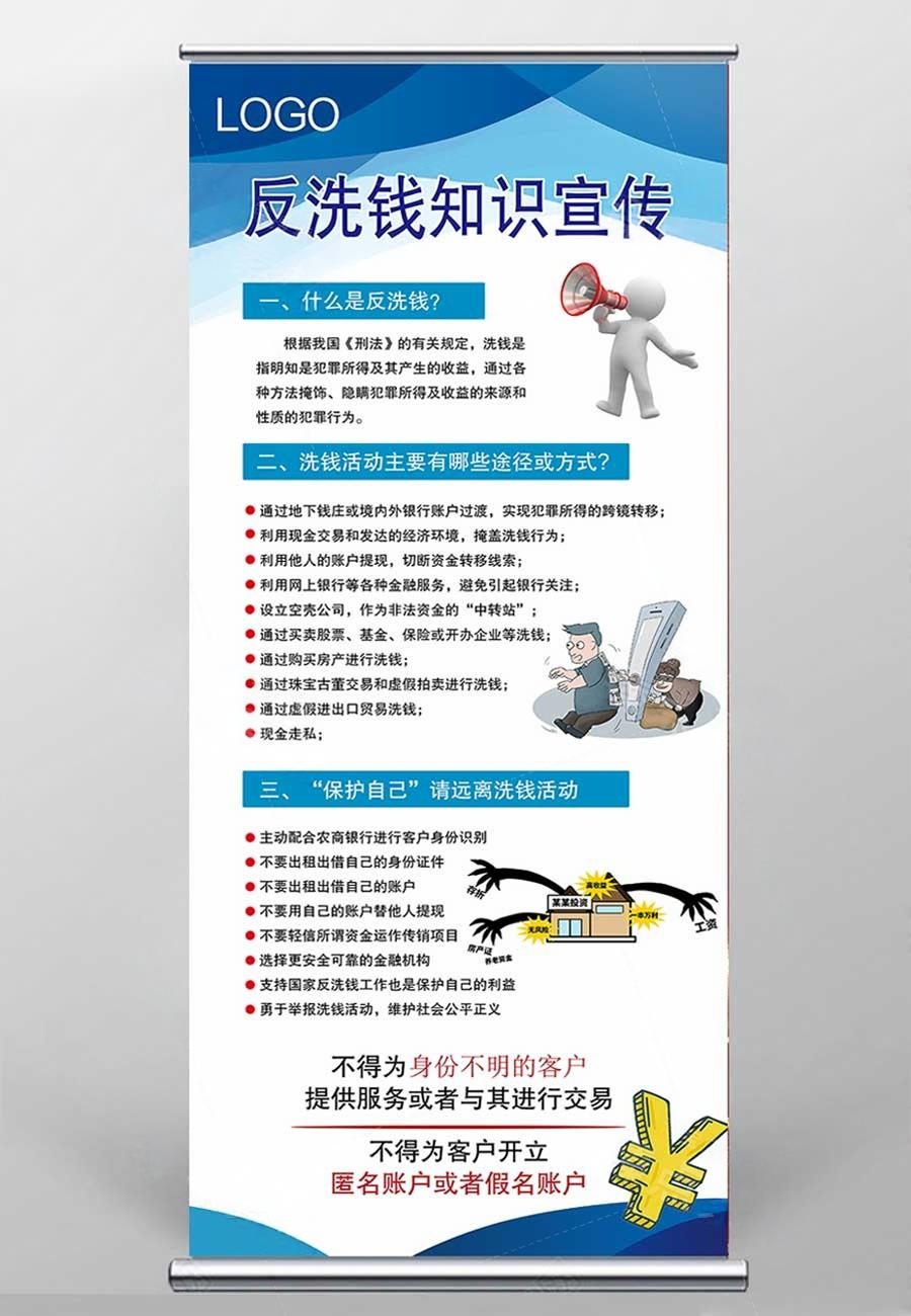反洗钱防范知识宣传易拉宝展架 (9)