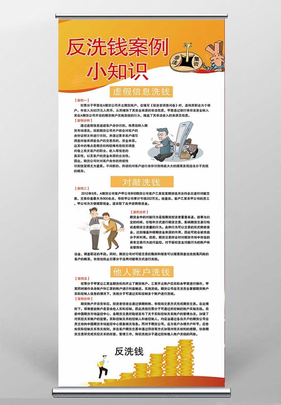 反洗钱防范知识宣传易拉宝展架 (5)