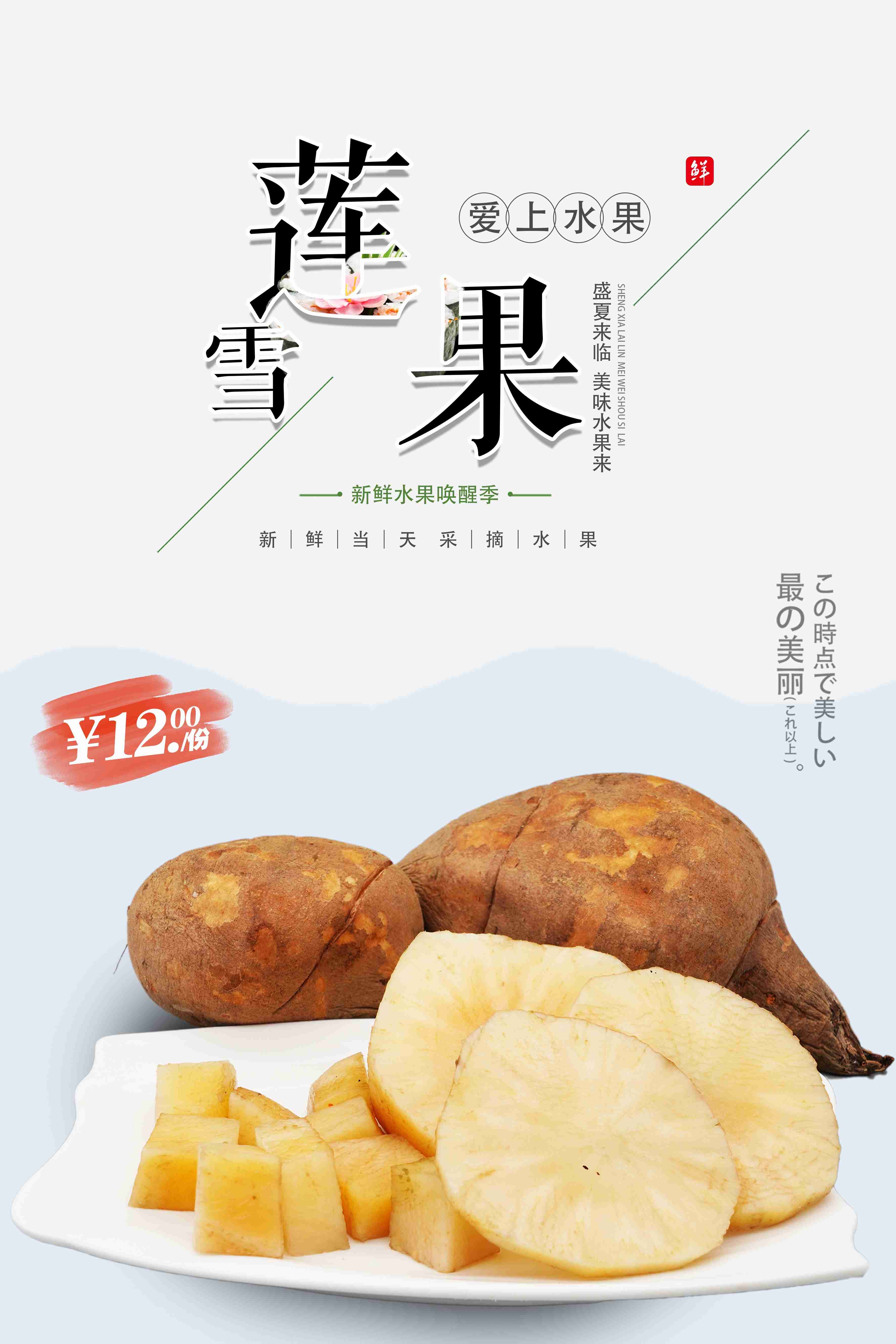 餐饮美食PSD海报模板天山雪莲雪莲果果蔬促销宣传单广告设计素5