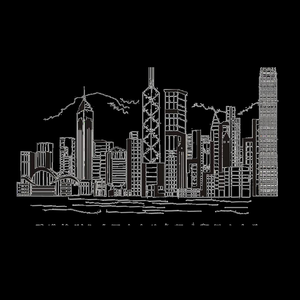 城市剪影PNG免抠元素
