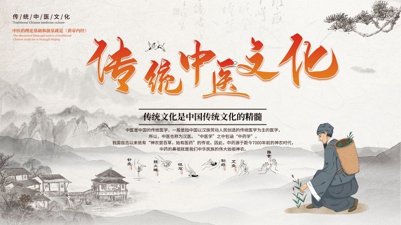 中医养生传统文化健康中国风宣传海报展板 (1)