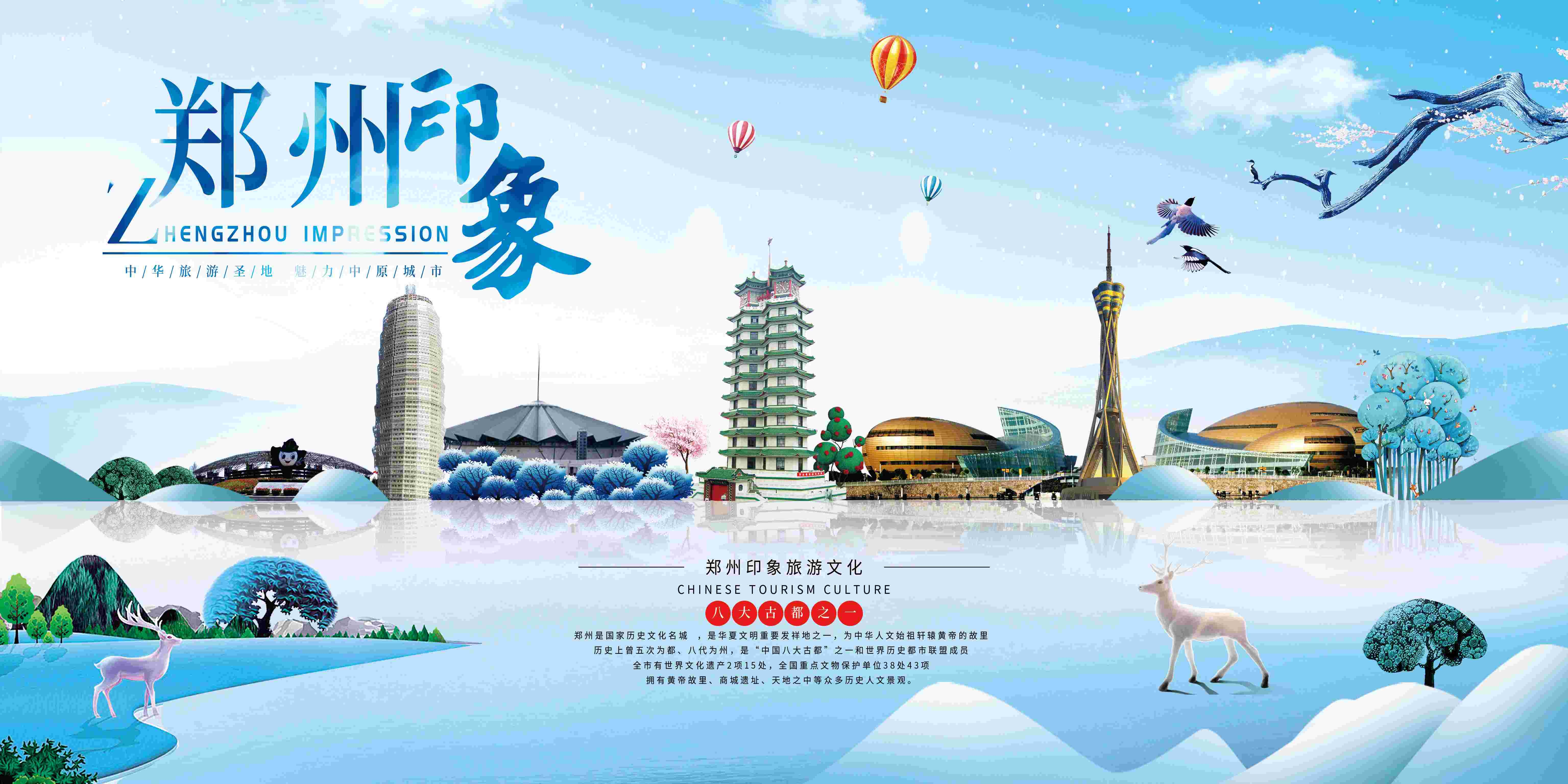 城市印象著名旅游景点地标建筑展板广告灯箱PSD平面设计65