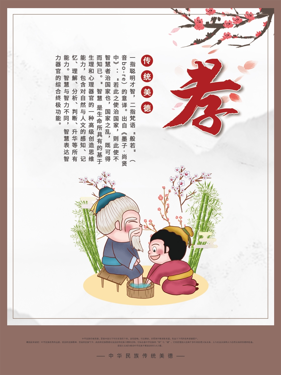 校园学校文化品德教育国学礼仪道德文明挂画海报模板素材