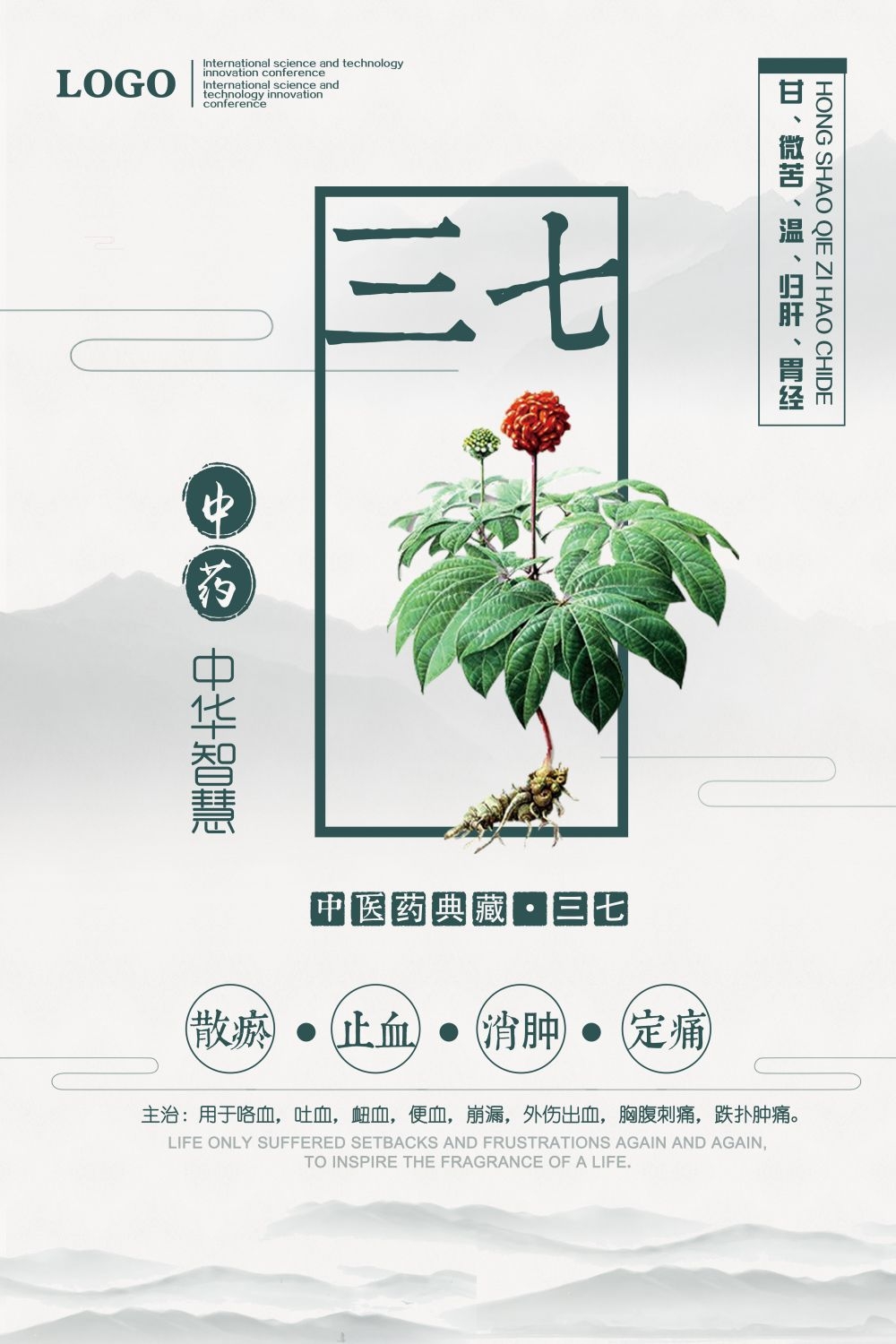 中药养生保健针灸理疗医院药房中医文化宣传挂画海报展板素材