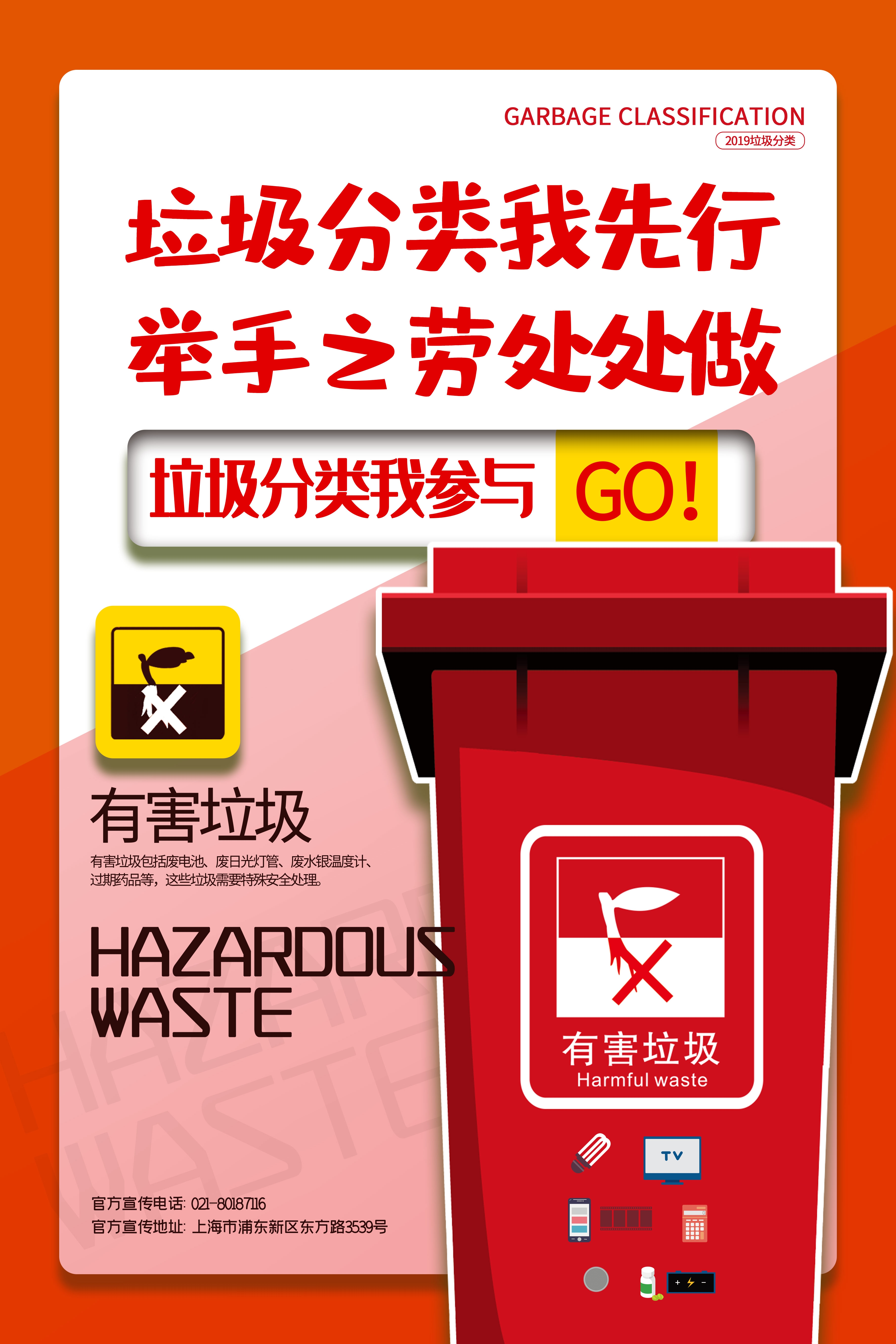 垃圾分类从我做起循环利用绿色环保垃圾不落地海报展板173