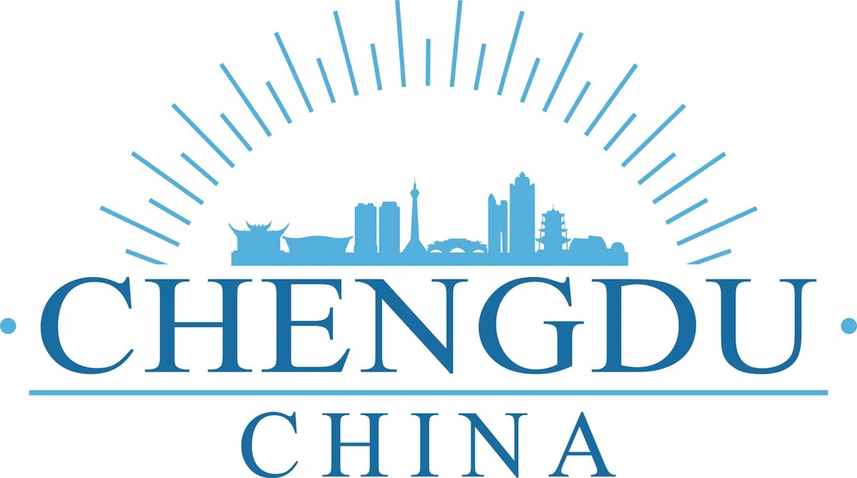 成都城市建筑剪影插画线稿平面海报素材