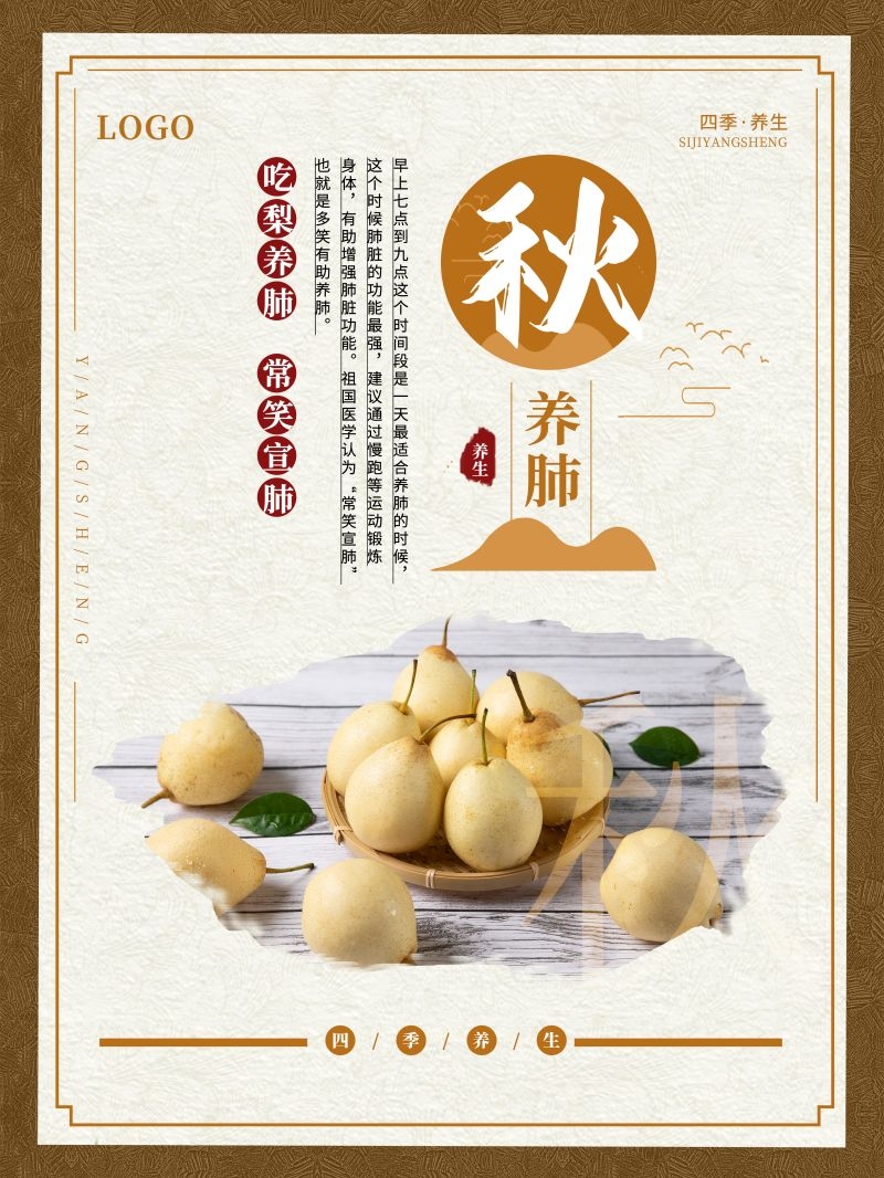 中国风中医四季春夏秋冬养生文化宣传海报PSD挂画