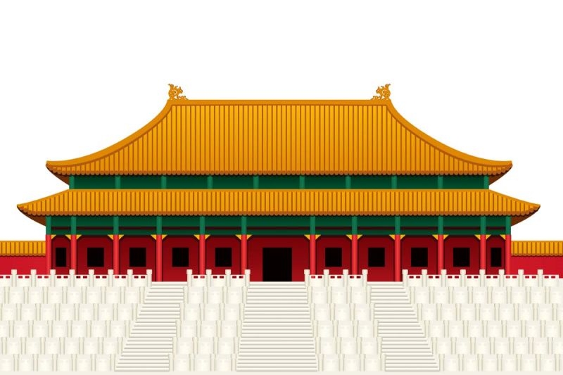 北京城市建筑剪影插画线稿平面海报素材 (59)