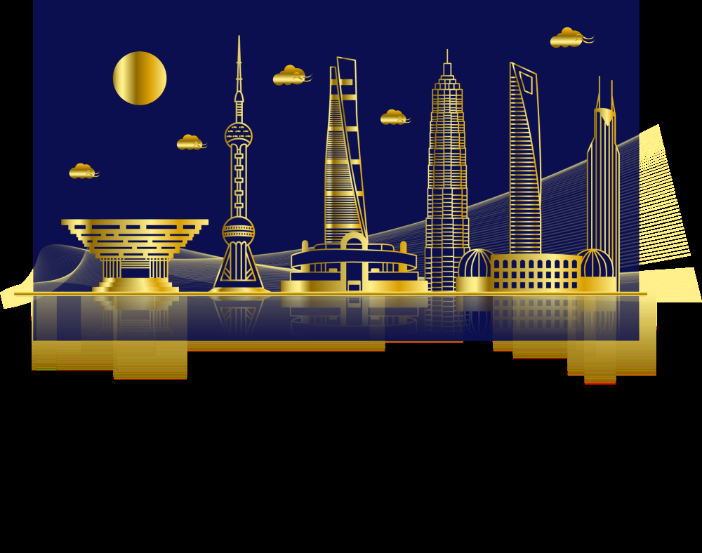 北京城市建筑剪影插画线稿平面海报素材 (2)