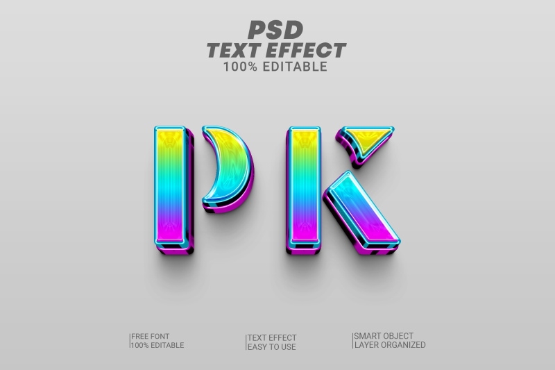 PS卡通3D质感立体效果字体特效文字效果