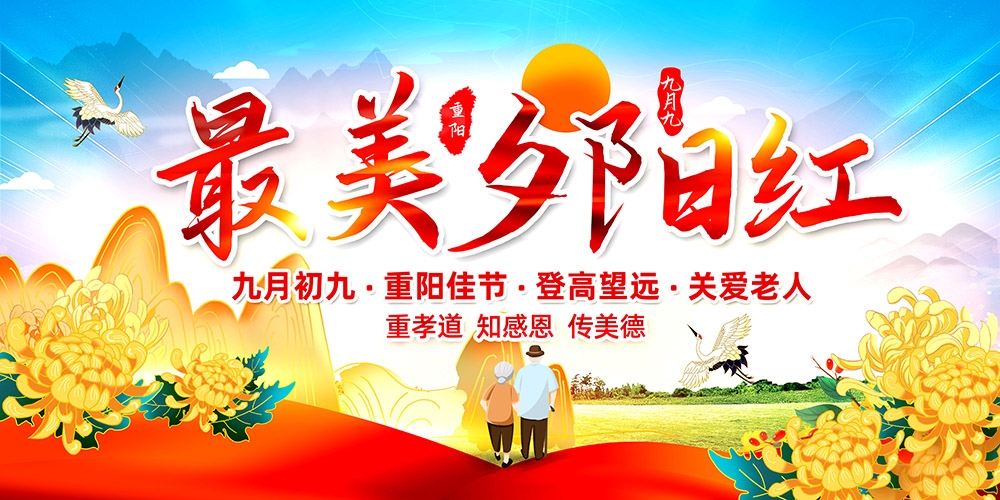 九月初九重阳节展板重阳敬老活动背景海报图片宣传素材30