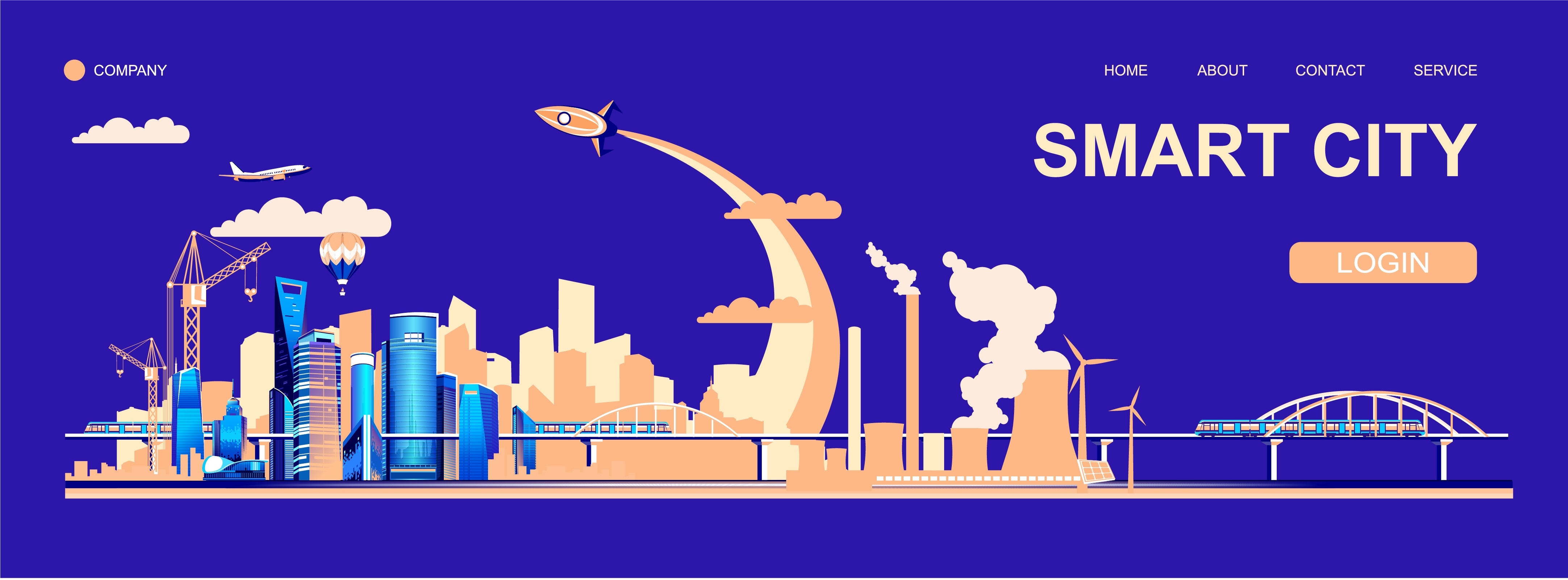 上海城市建筑剪影插画线稿平面海报素材