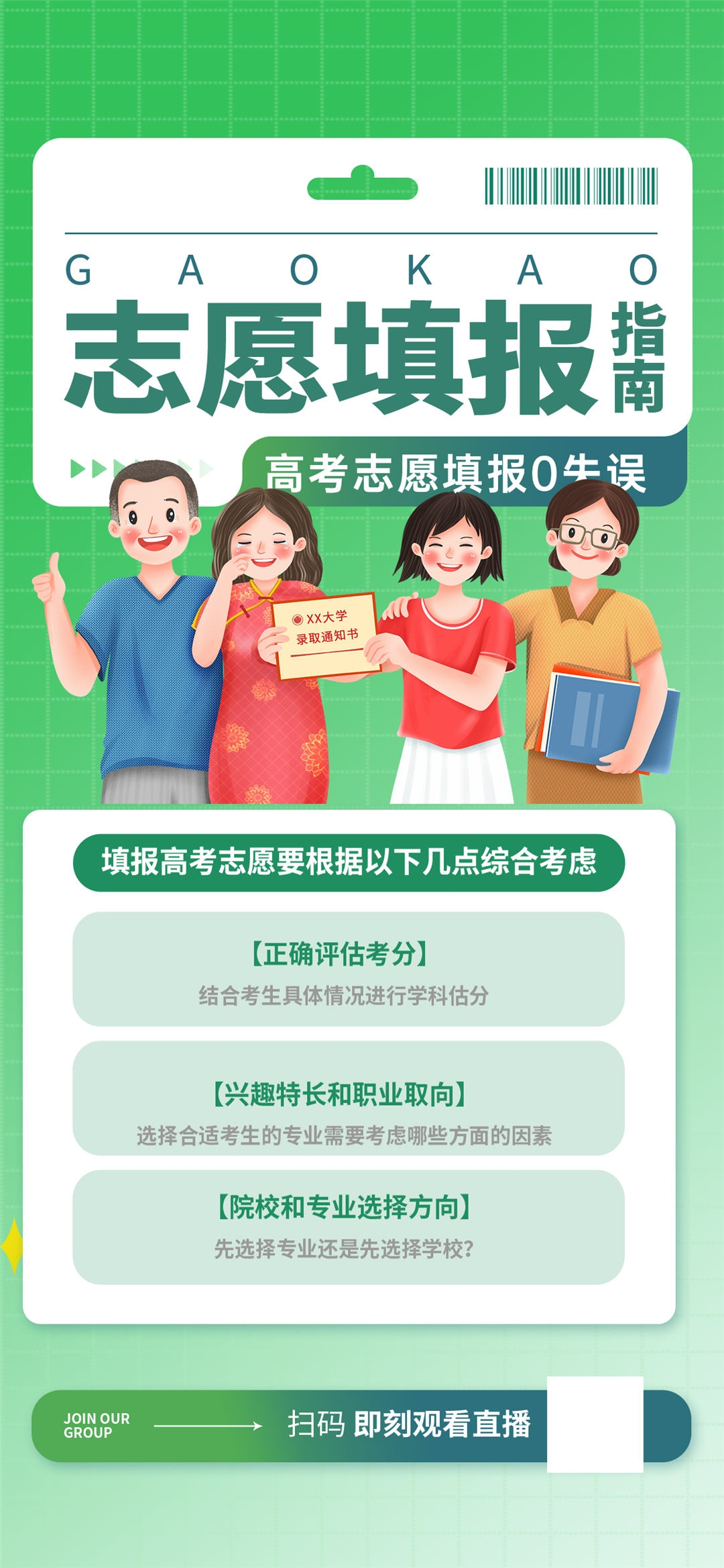 高考志愿填报服务指南活动宣传海报模板PSD分层设计素材60
