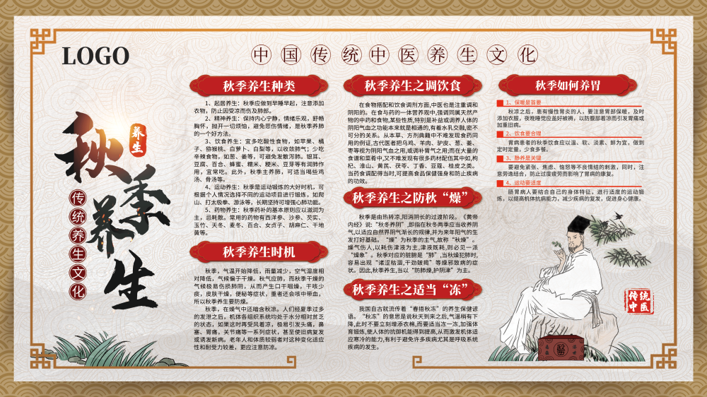 中医养生道馆足疗足浴养生壁画海报