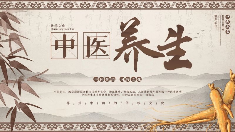 中医养生传统文化健康中国风宣传海报展板