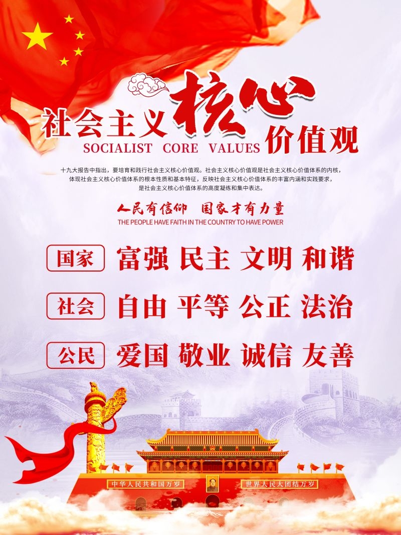 社会主义核心价值观宣传海报展板