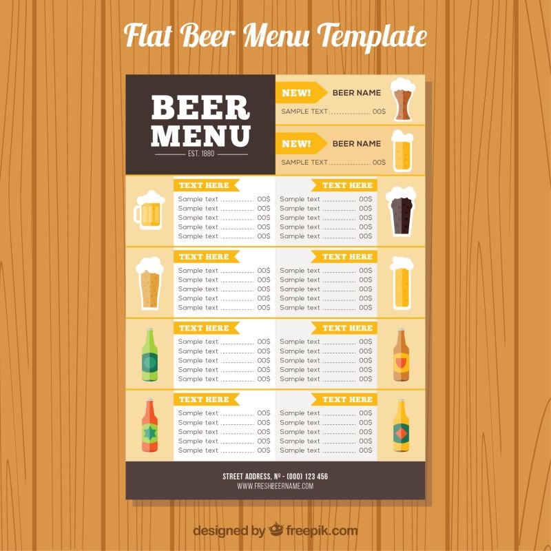 酒店西餐厅菜单酒水单价目表菜谱模板65