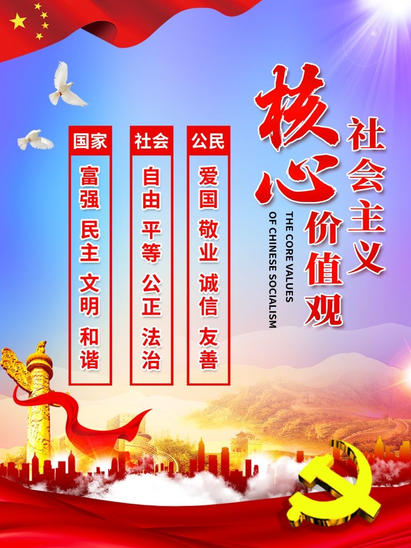 社会主义核心价值观宣传海报展板