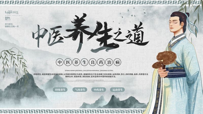 中医养生传统文化健康中国风宣传海报展板