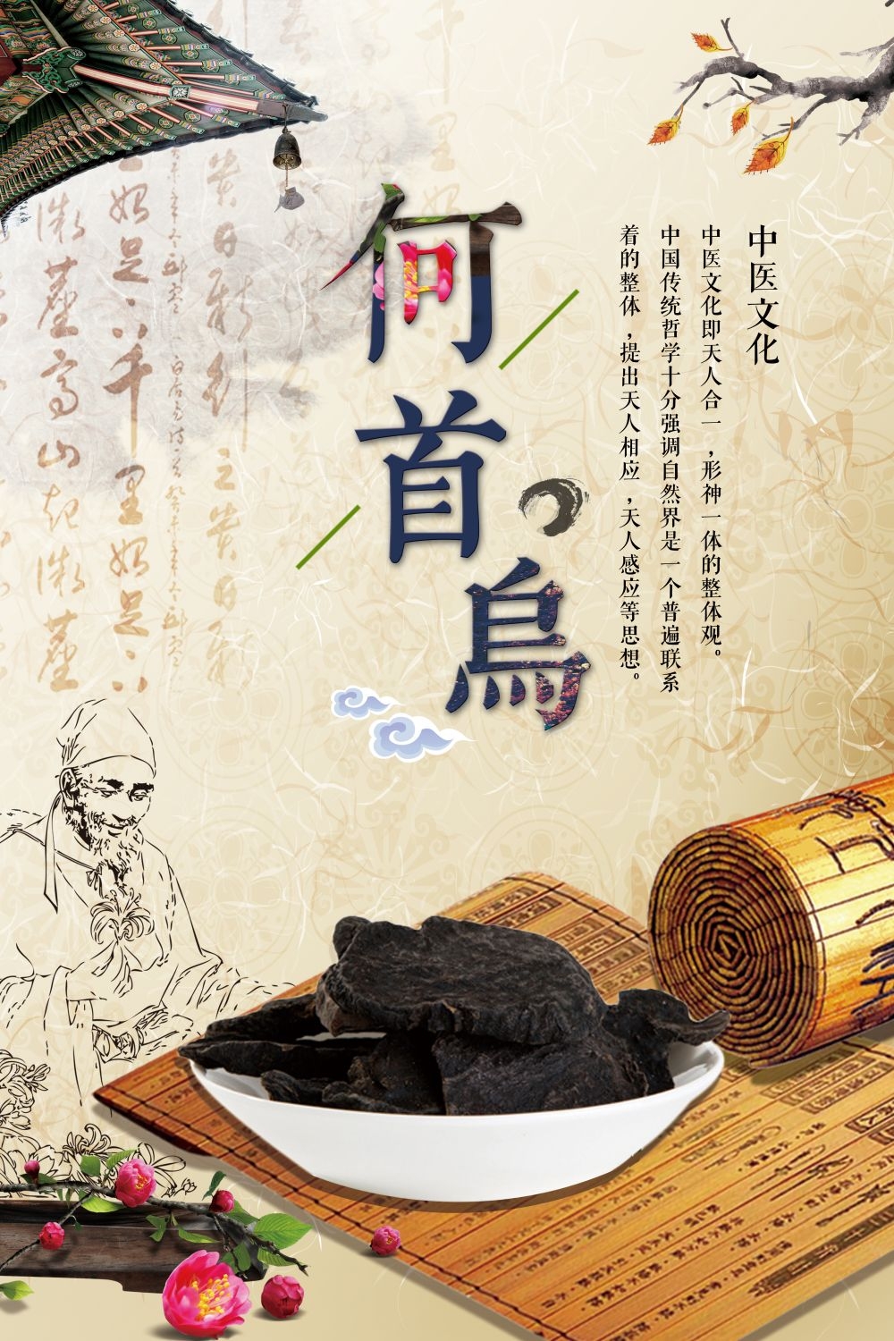 中药养生保健针灸理疗医院药房中医文化宣传挂画海报展板素材