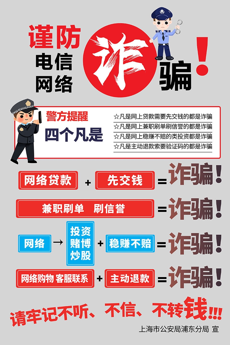打击预防电信诈骗展板防范网络诈骗PSD海报9