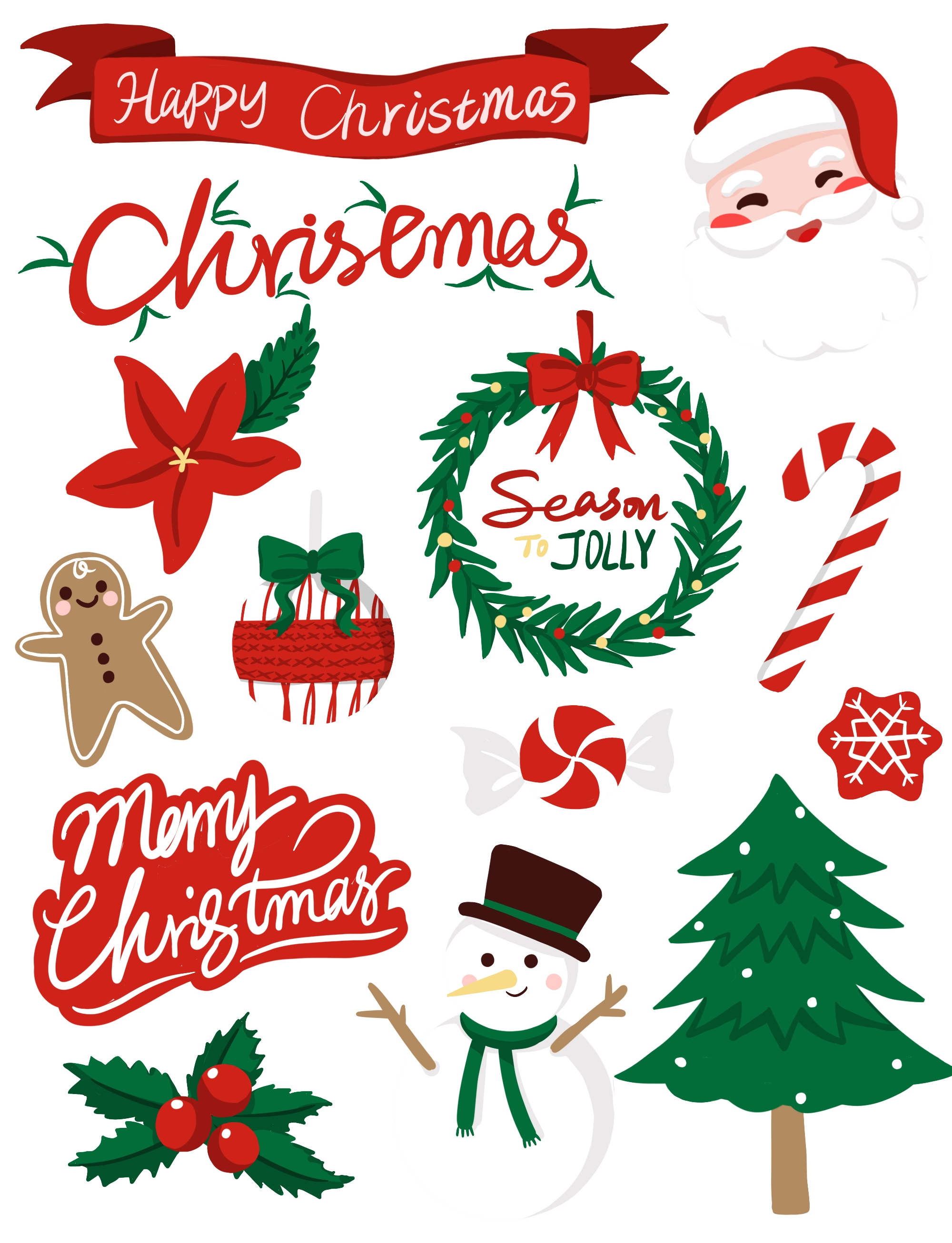 圣诞节贴纸圣诞快乐圣诞有好礼5