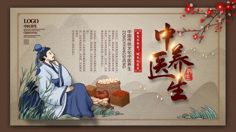 中医养生传统文化健康中国风宣传海报展板