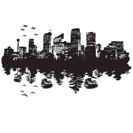 城市剪影PNG免抠元素