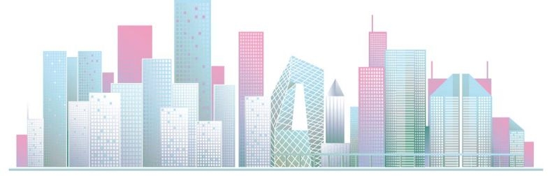 北京城市建筑剪影插画线稿平面海报素材