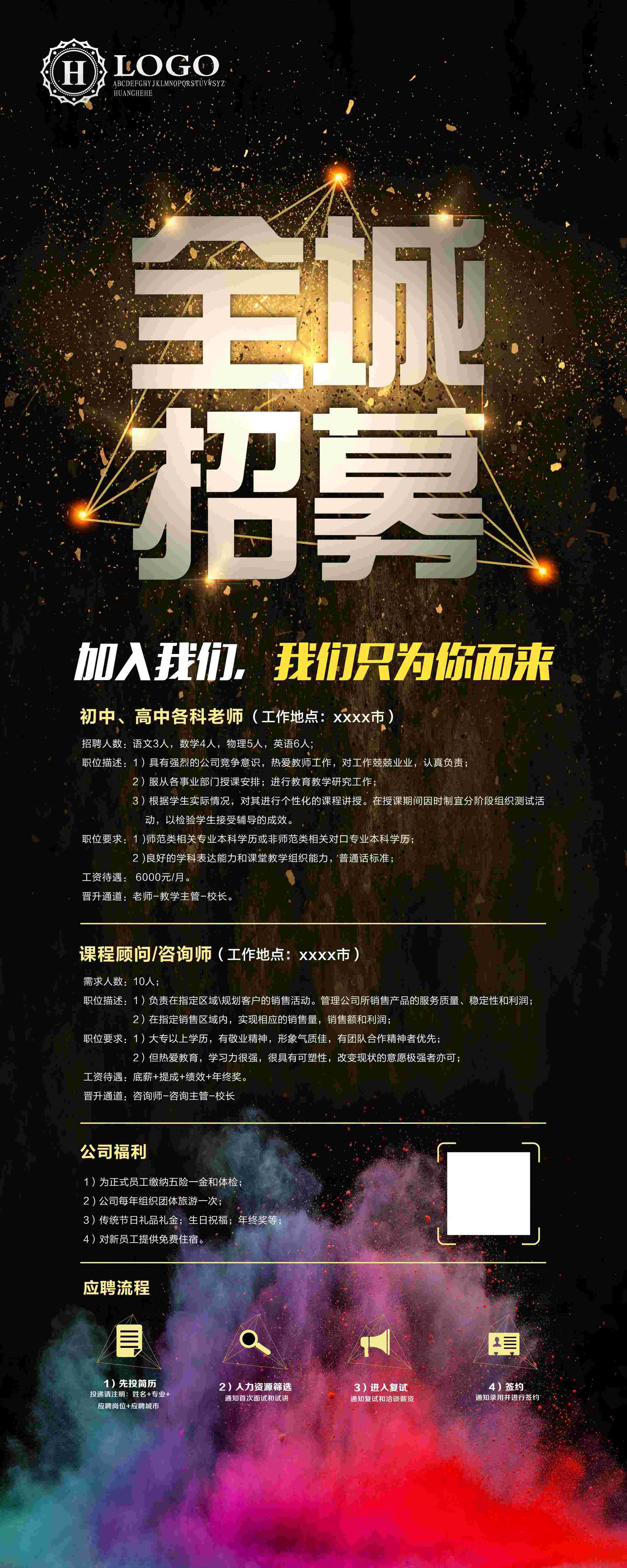 商业金融PSD海报模板企业招聘展架易拉宝DM宣传单广告设计素32