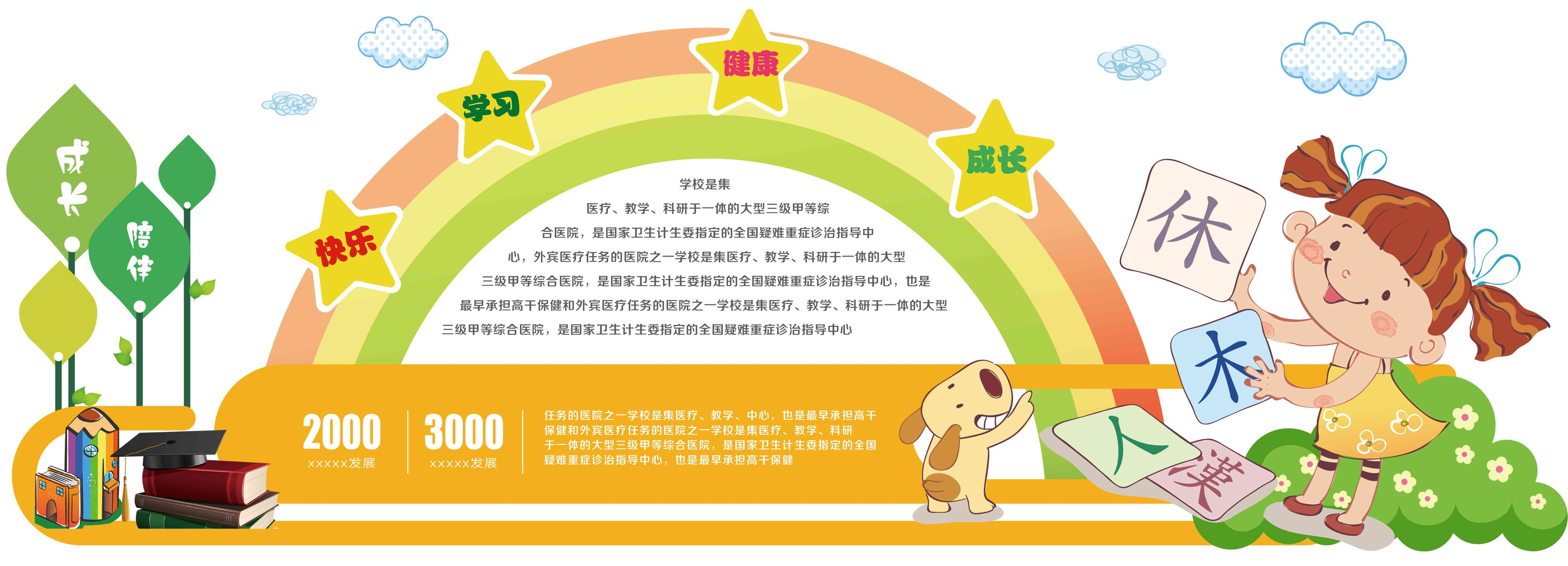 学校文化墙学习园地幼儿园中小学教育展板设计素材源文件26
