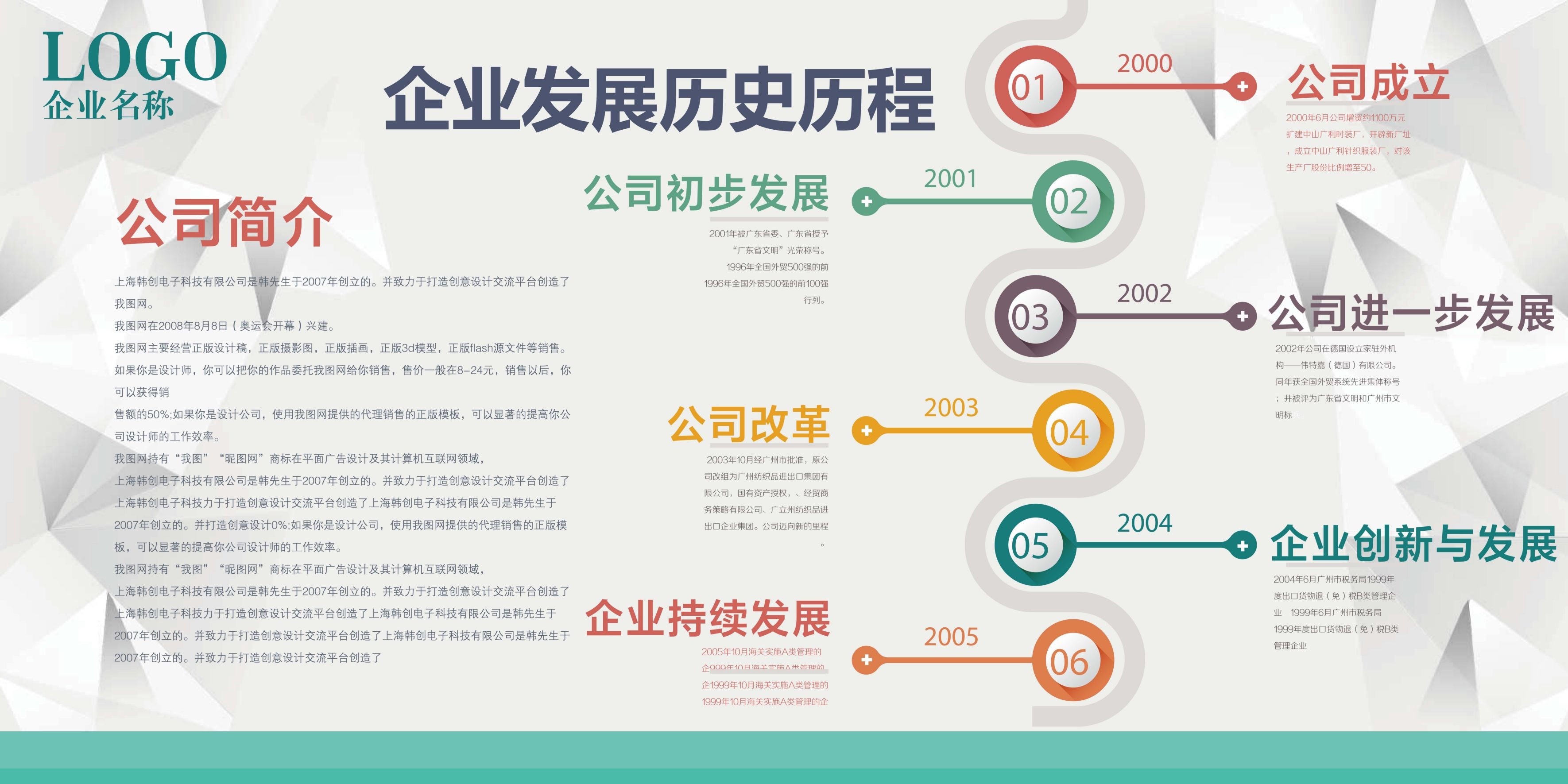 企业文化形象墙模板公司历程创意宣传栏喷绘设计AI展板素材24